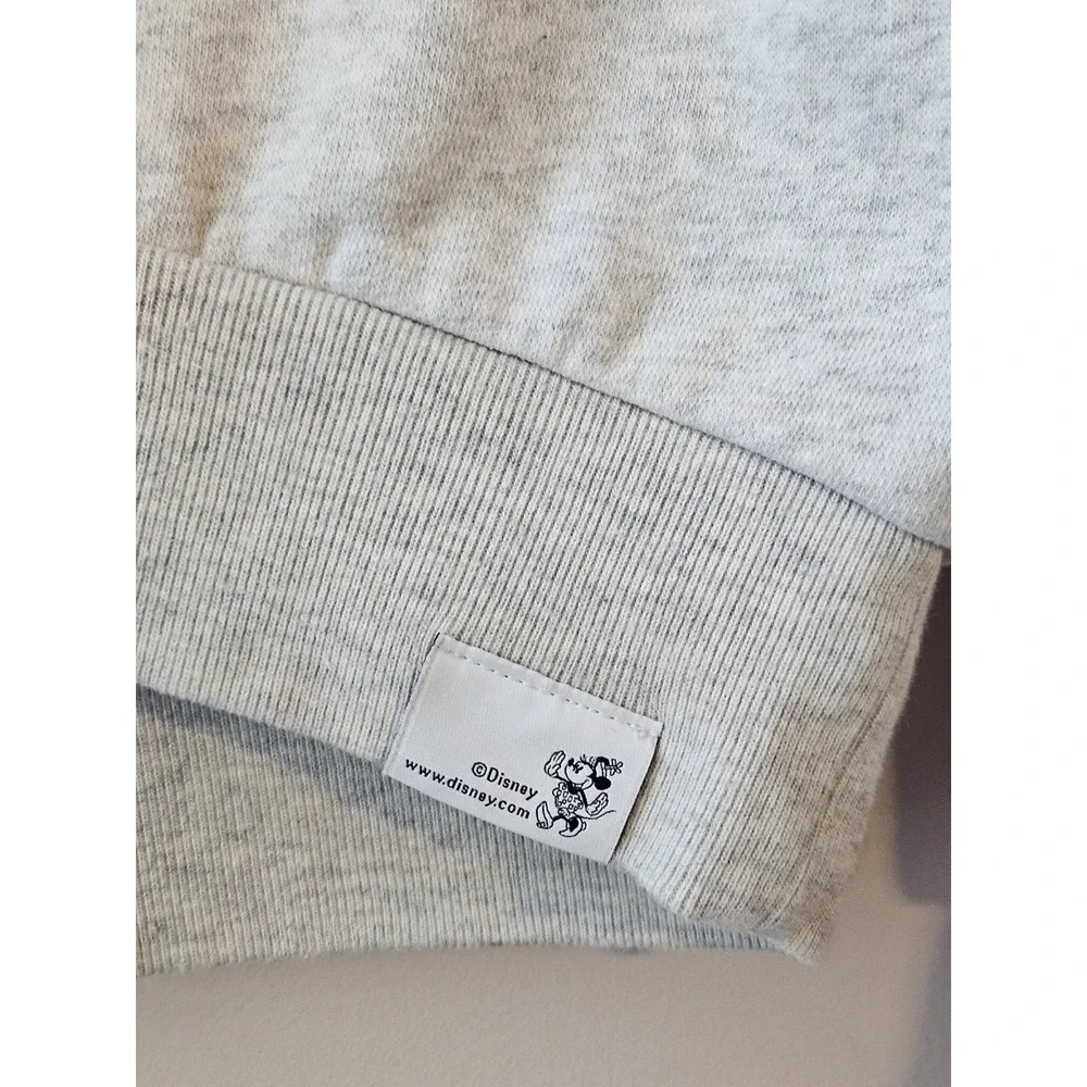 GAP × Disney Kids Minnie Mouse Sweatshirt Gray‎ Size M(8) Metallic Logo Crewneck